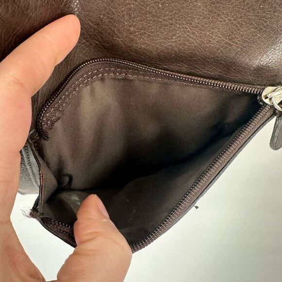 Vintage 90s Wilsons Leather Crossbody Bag Brown - Picture 10 of 15
